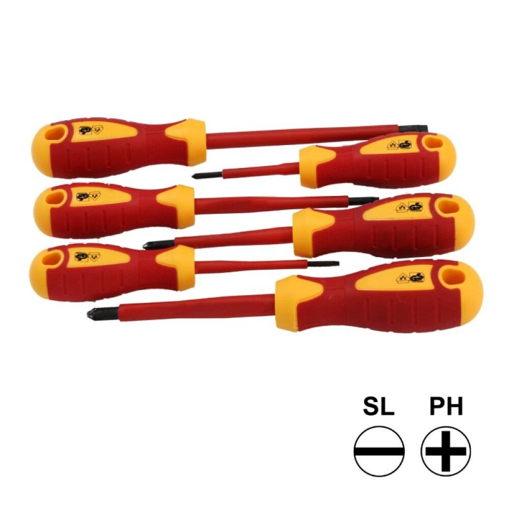 Skrúfjárnasett VDE 3+3 Commel