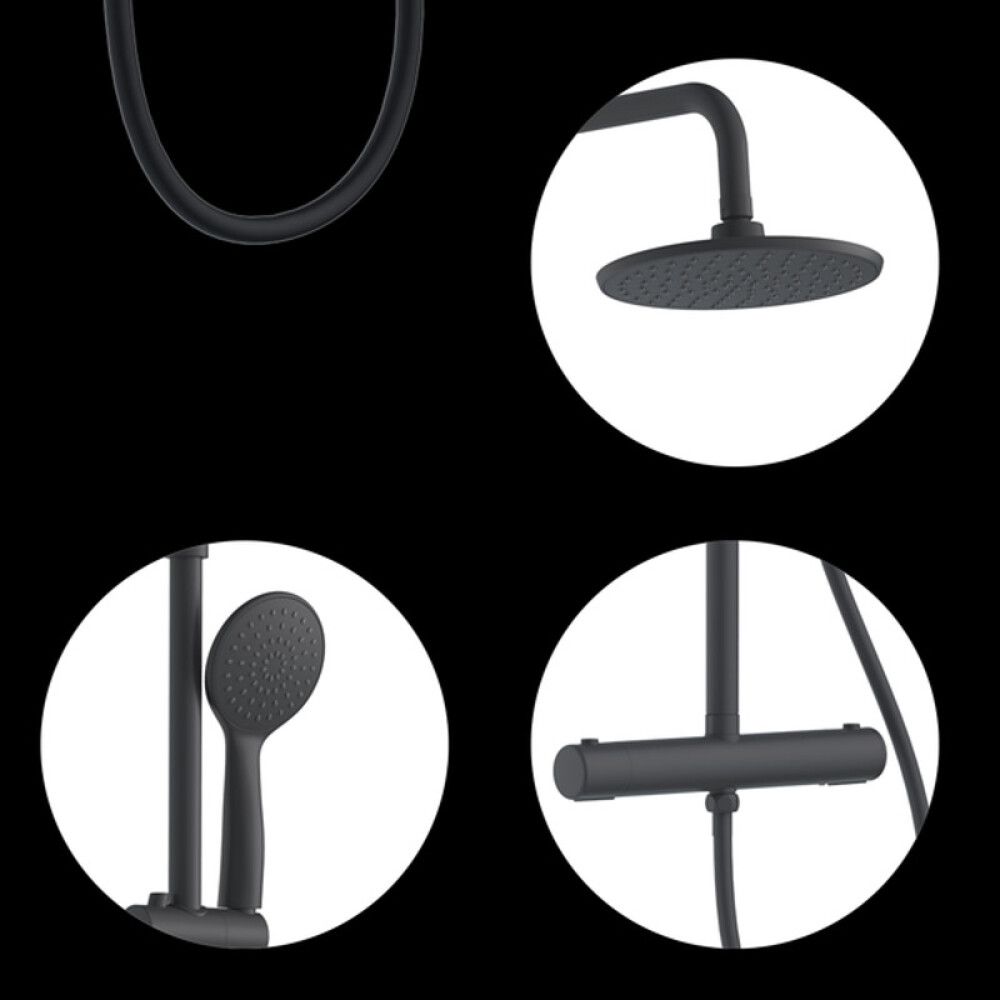 Sturtusett með blöndunartæki Hoover svart