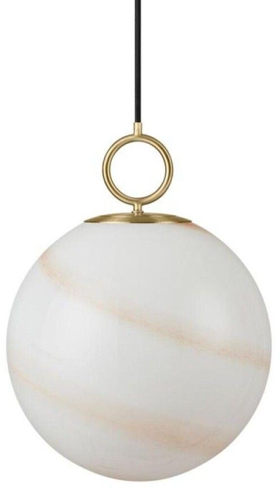 Hangandi ljós E27 Stockholm Ø30 cm marmara brúnt