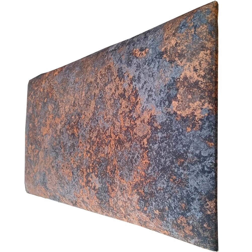 Veggpúði fyrir rúmgafl 30x60 ryðgaður málmur