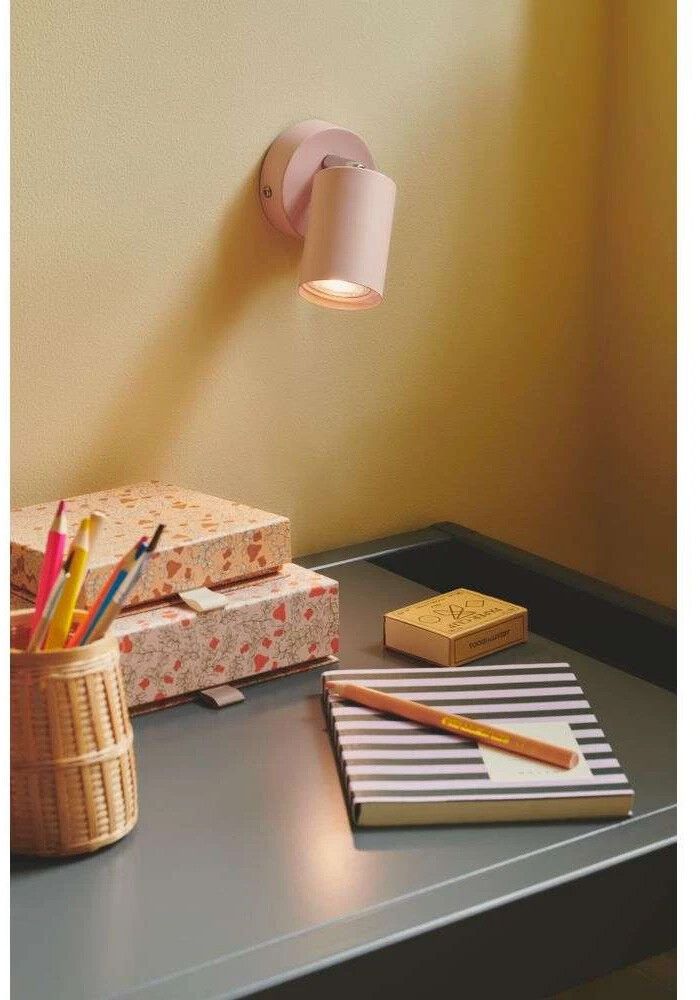 Veggljós GU10 Explore Ø5,5x14,5cm ljósbleikt