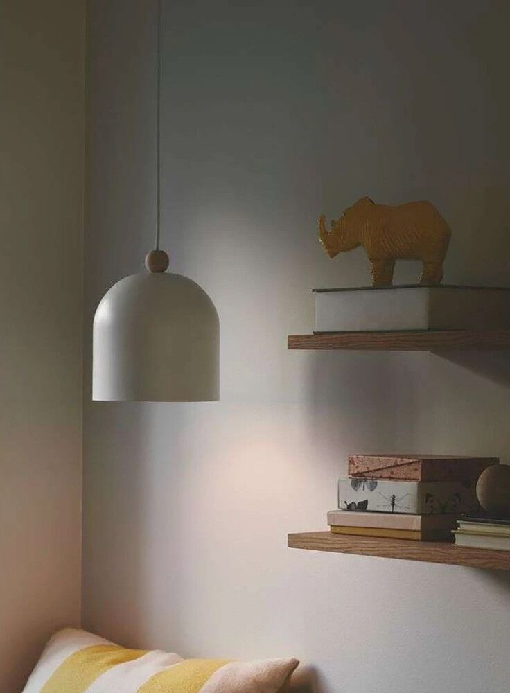 Hangandi ljós E27 Gaston Ø20cm hvítt