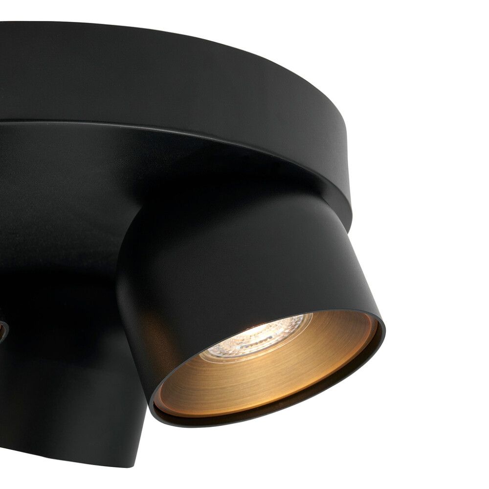 Kastarar 3xGU10 Pitcher Ø27cm svartur