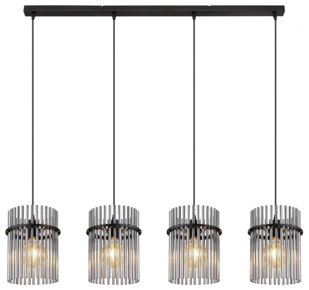 Hangandi ljós 4xE27 Globo Gorley Ø20cm svart