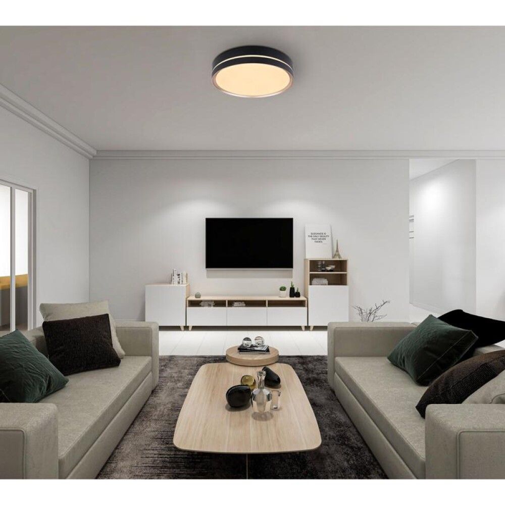 Kúpull LED 24W Manni 2700-6500K Ø38,5cm svartur