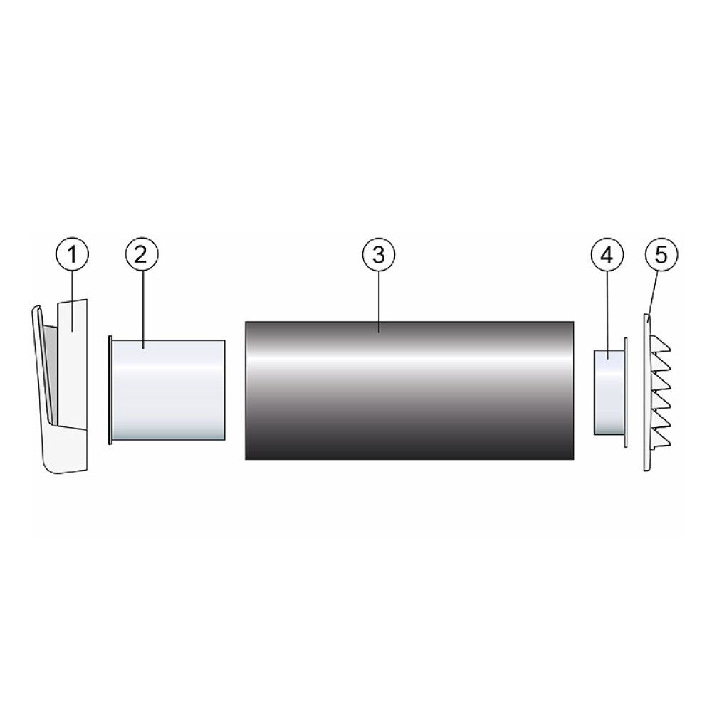 Loftventil sett Acoustic Ø124mm 360/400 TL80C