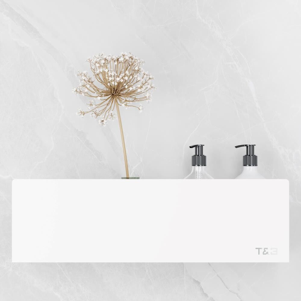 Baðherbergis hilla límfest M T2 T&B matt hvít