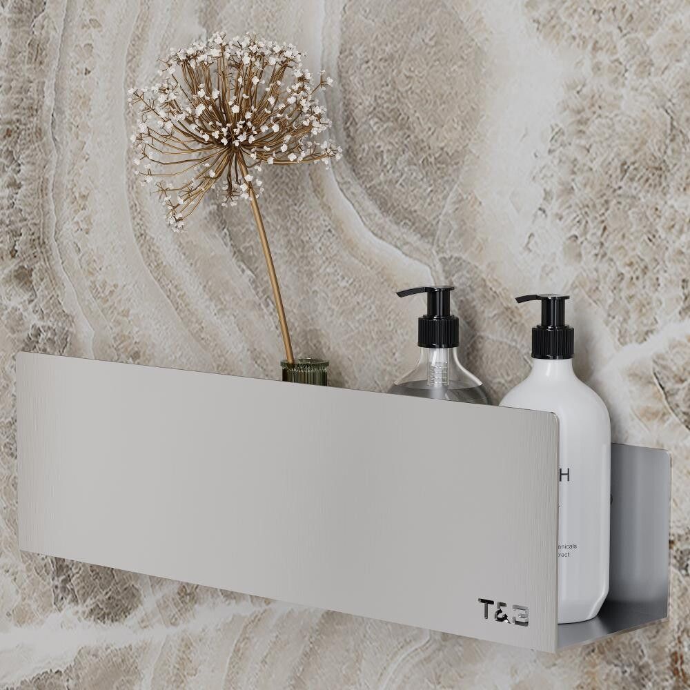 Baðherbergis hilla límfest M T2 T&B burstað ál