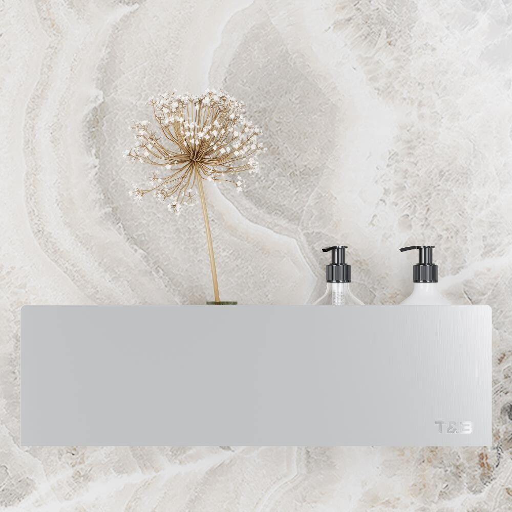 Baðherbergis hilla límfest M T2 T&B burstað ál