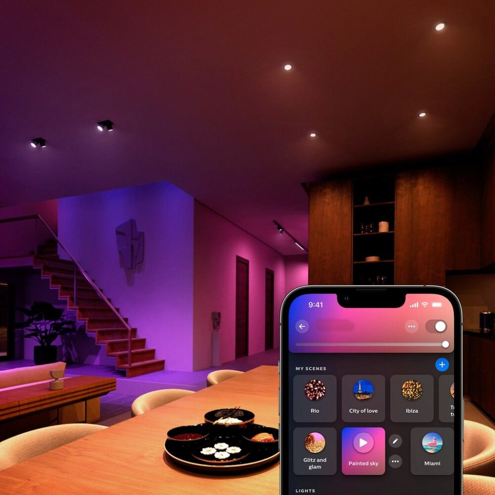 Ljósapera GU10 4,2W Philips Hue Color Ambiance