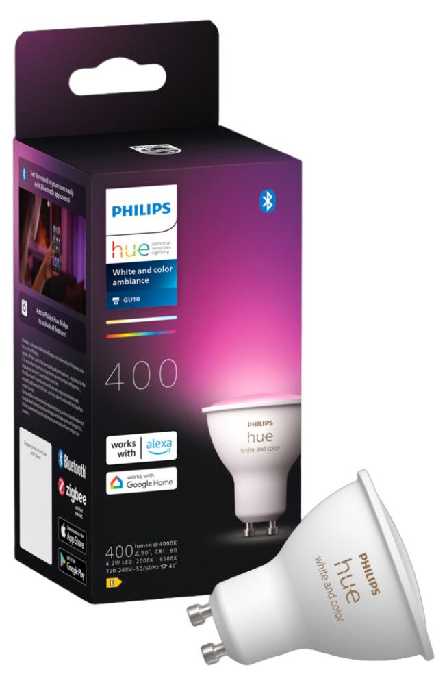 Ljósapera GU10 4,2W Philips Hue Color Ambiance