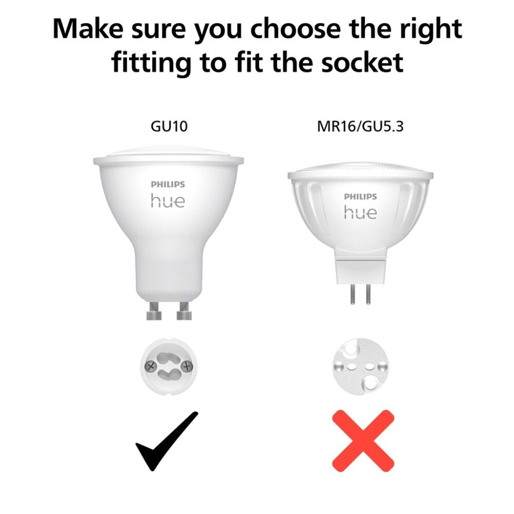 Ljósapera GU10 4,2W Philips Hue Color Ambiance