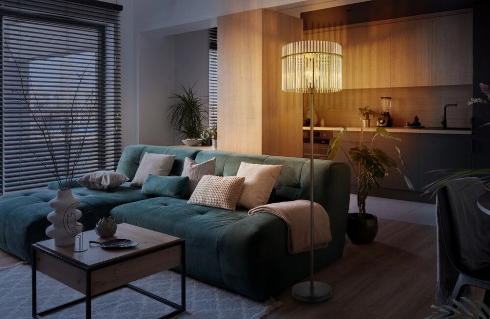 Gólflampi E27 60W Ø38 x 152 cm Globo Gorley svartur