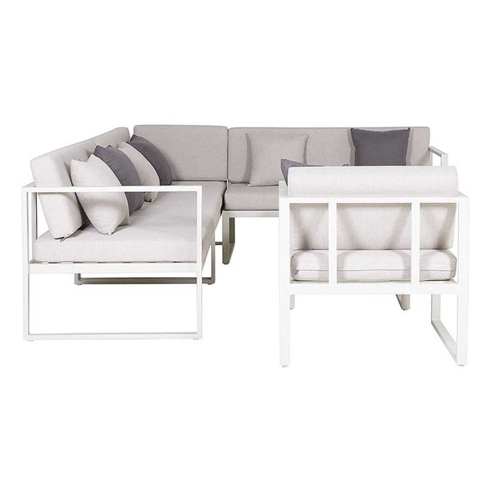 Garðsett fyrir 6 Skepparholmen grátt Sunfun