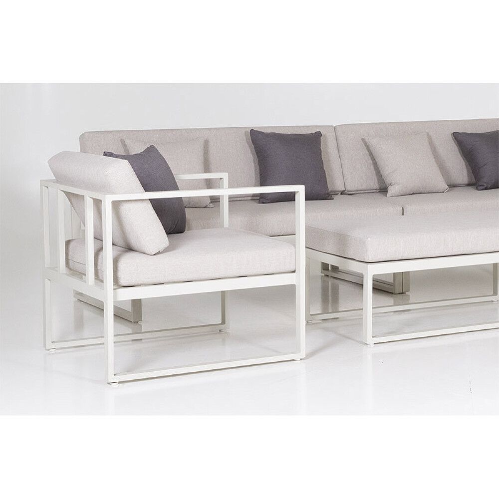 Garðsett fyrir 6 Skepparholmen grátt Sunfun