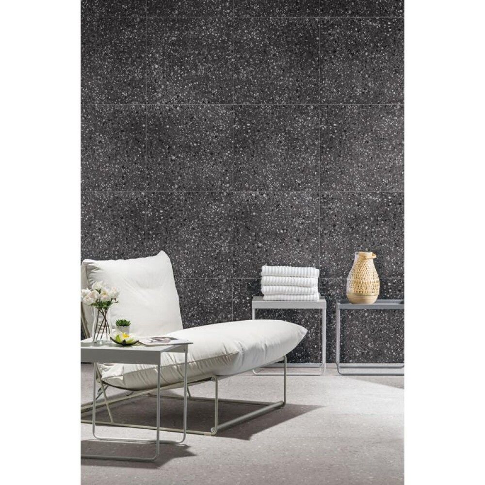 Gólf- & Veggflísar Porfido 60x60cm 1,08m² svört