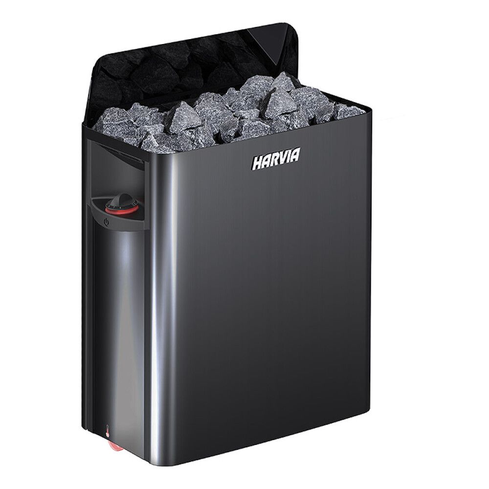 Saunuofn 6KW Harvia The Wall svartur