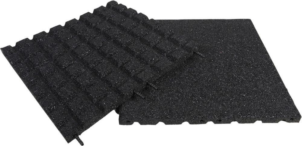 Gúmmíhella 50x50x3cm svört