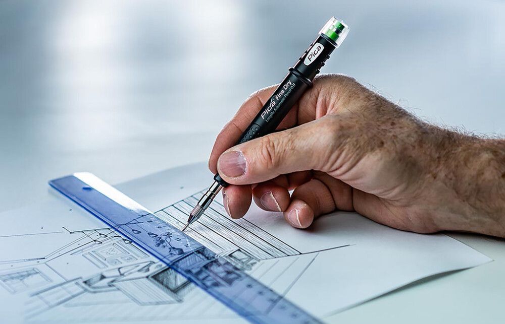 Merkiblýantur Pica-Dry dökkgrátt blý