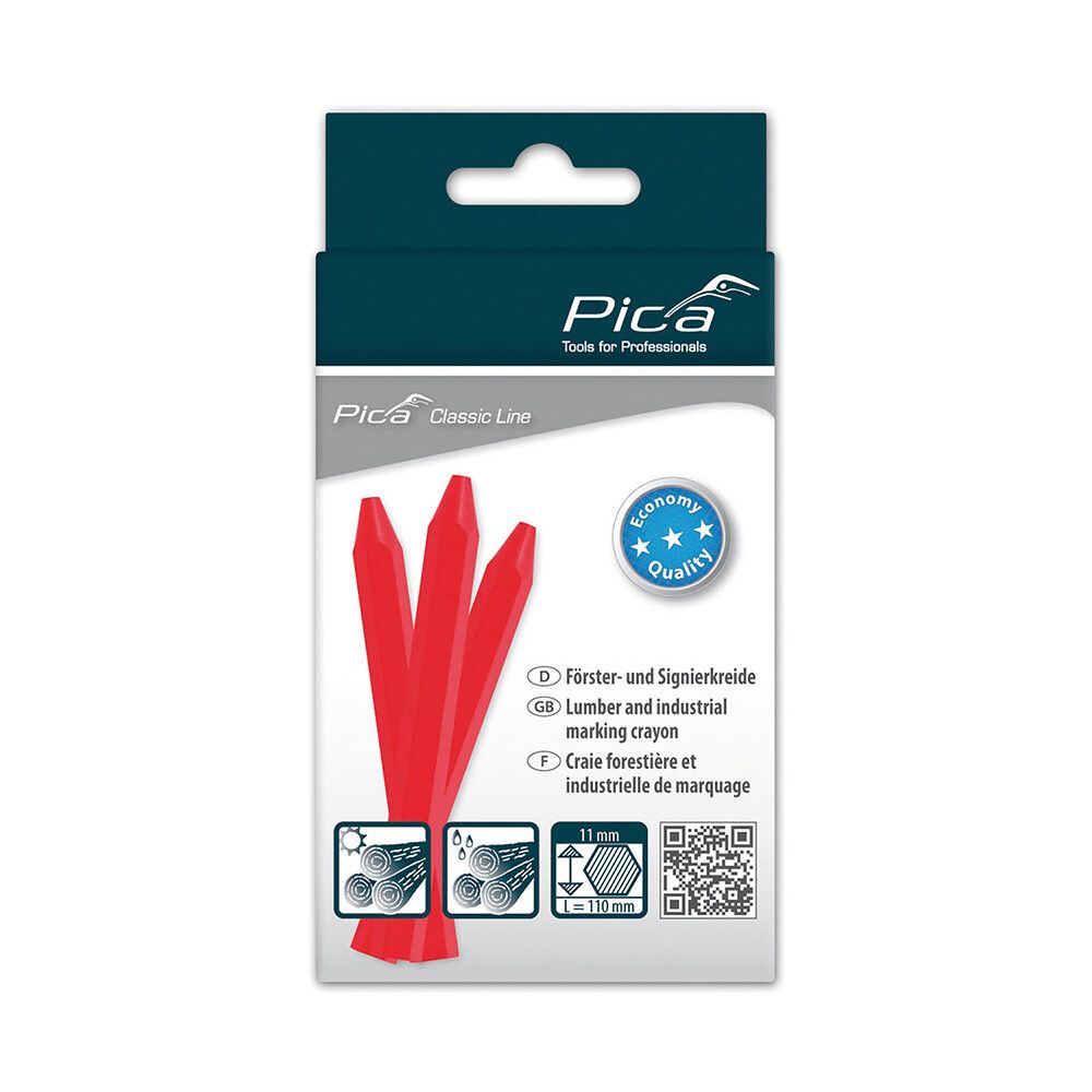 Vaxkrít áfylling Ø11x110mm rauð