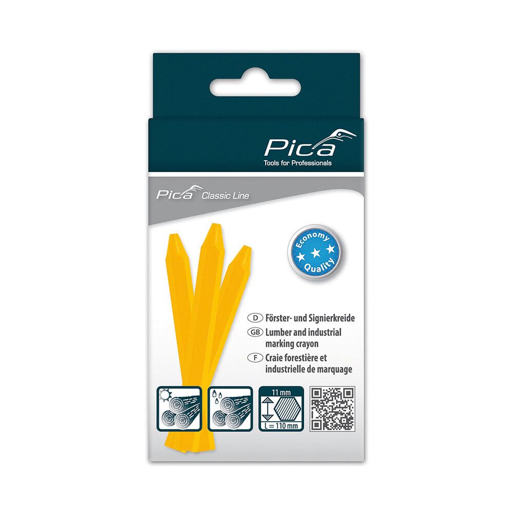 Vaxkrít áfylling Ø11x110mm gul