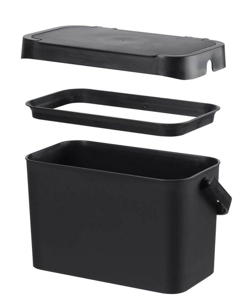 Ruslatunna fyrir lífrænt 5L Collect Biowaste svört