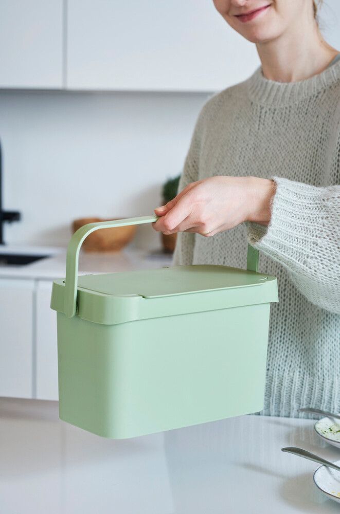 Ruslatunna fyrir lífrænt 5L Collect Biowaste græn