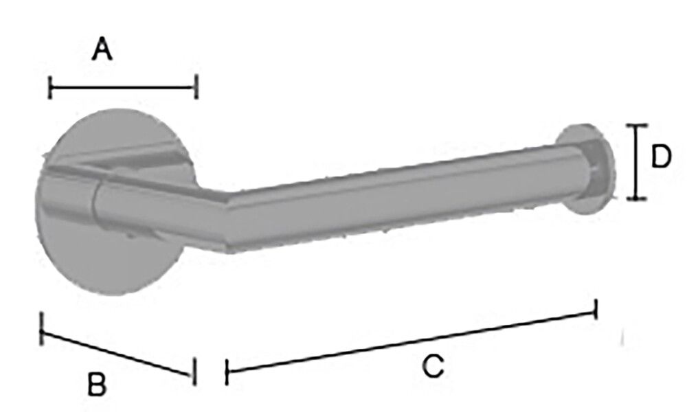 Salernisrúlluhaldari Smedbo Dot velcro matt svartur