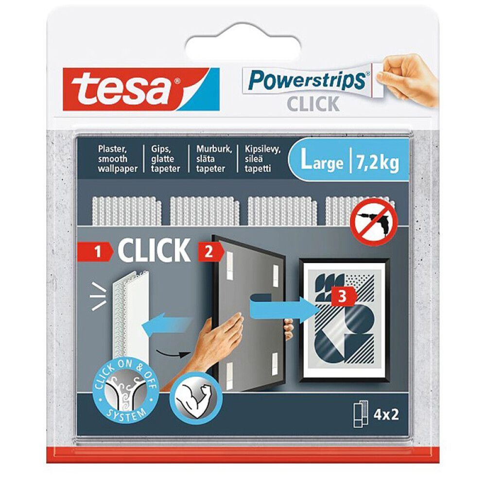 Franskur rennilás 1,8kg Tesa Powerstrip S 16stk