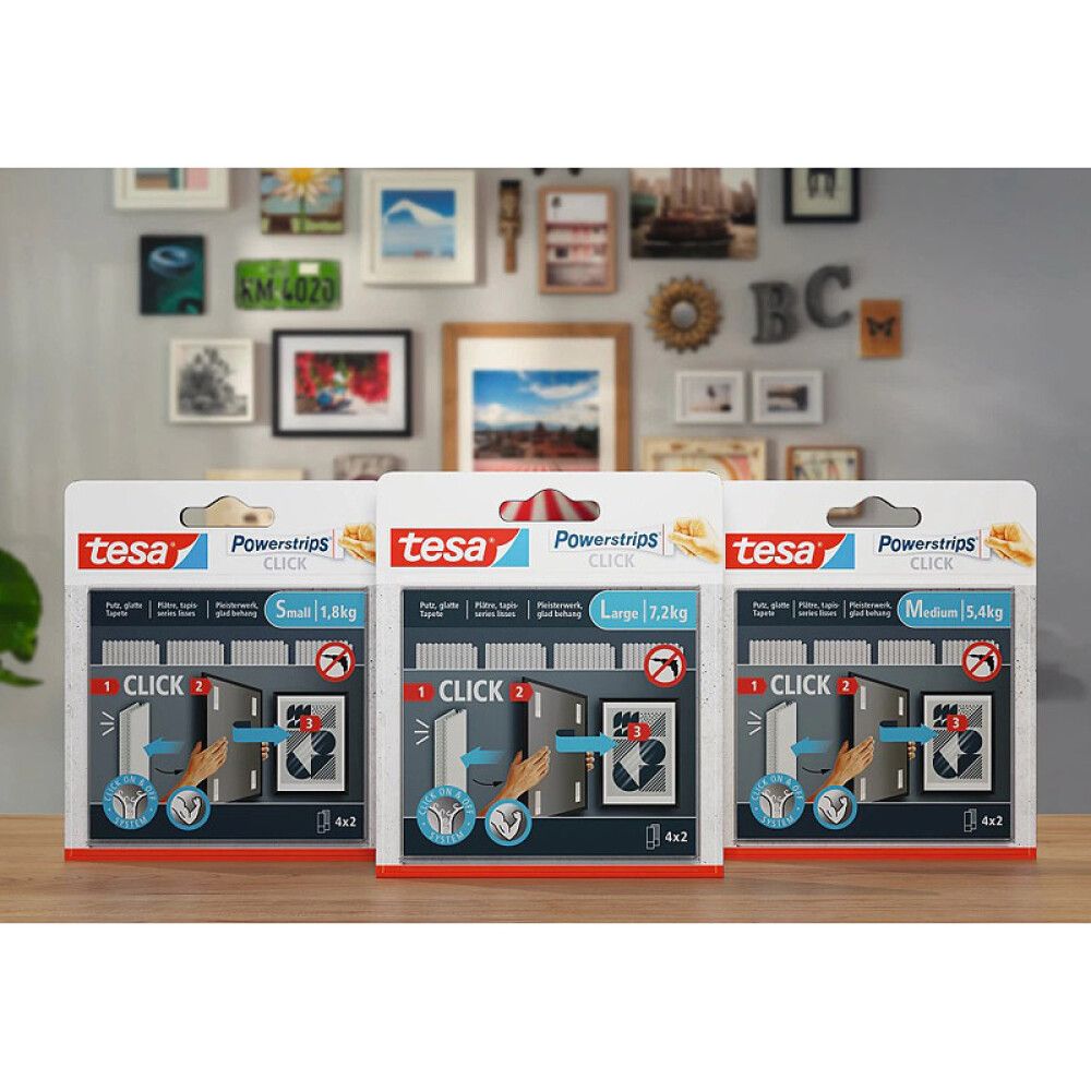 Franskur rennilás Tesa Powerstrip Combo 14stk
