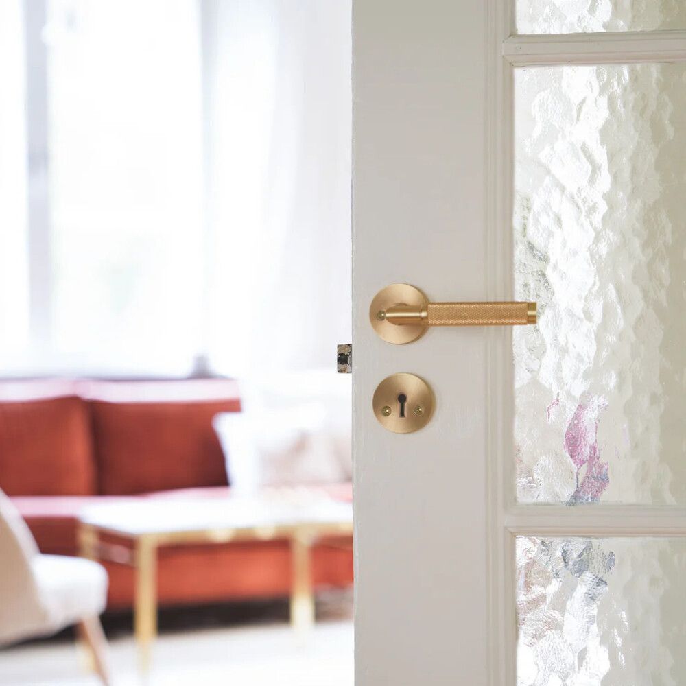 Hurðarhúnn inni Beslagsboden B841PMN burstað messing