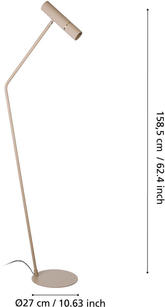 Gólflampi GU10 Caminia 158,5cm sand