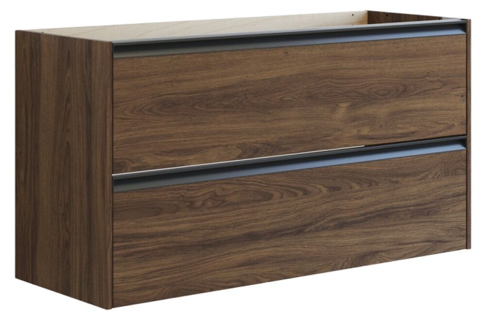 Handlaugarskápur 64x120x44cm Scanbad Intergrated brún eik