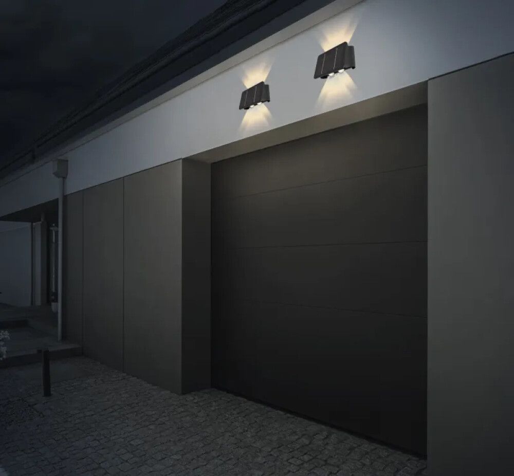 Veggljós með sólarsellu Globo 17x10,8cm IP54