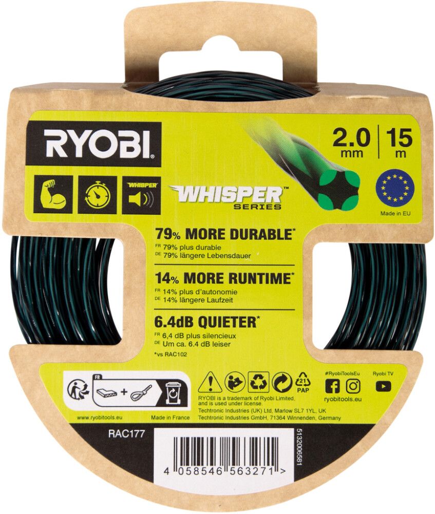 Sláttuþráður RAC177 2 mm x 15 m