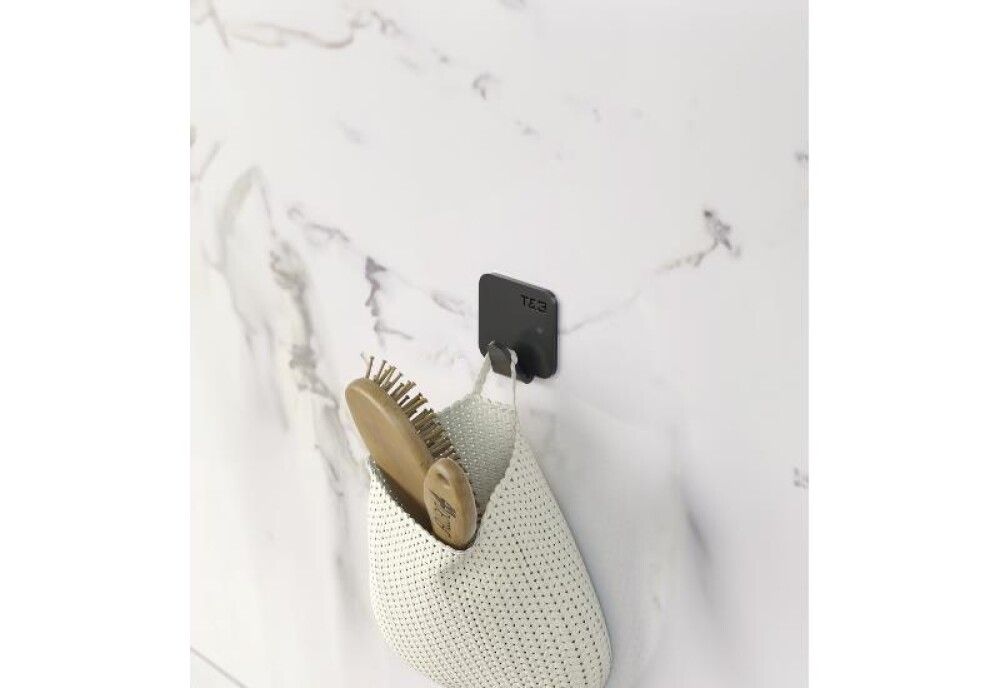 Krókur einfaldur T&B matt svartur