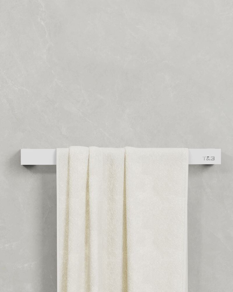 Handklæðaslá T&B matt hvít