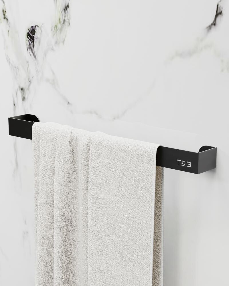 Handklæðaslá T&B matt svört