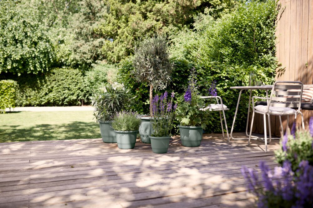 Blómapottur Amiga Round Ø25cm grænn