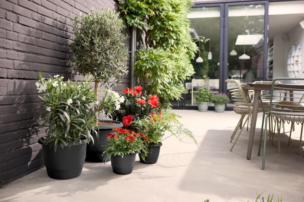 Blómapottur Amiga Round Ø39cm svartur