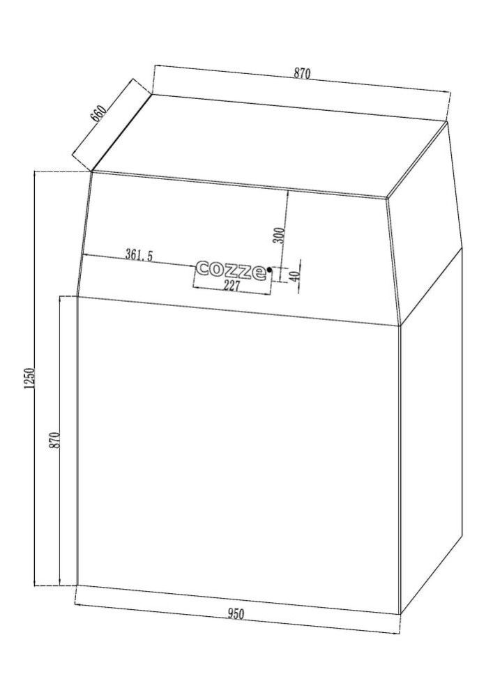 Yfirbreiðsla fyrir pizzaborð 90 cm Cozze