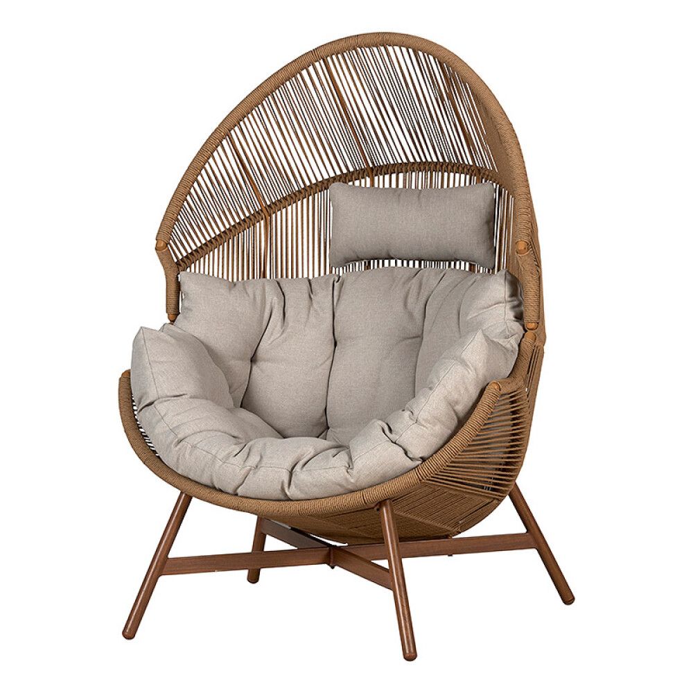 Garðstóll Clara rattan/grár