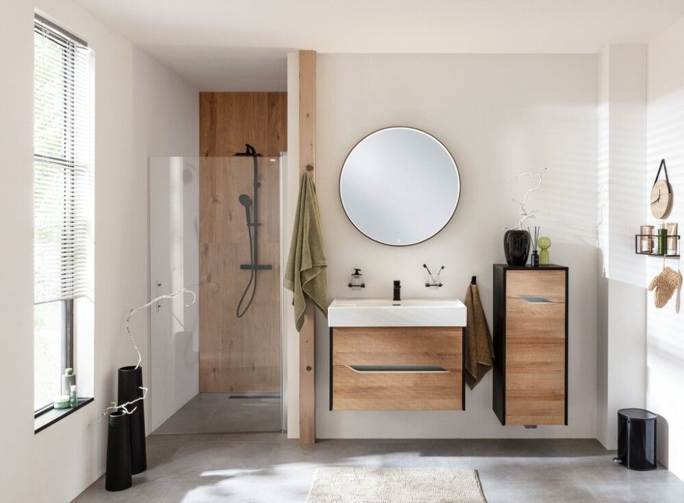 Baðskápur 402x984x327mm MIDI kurve