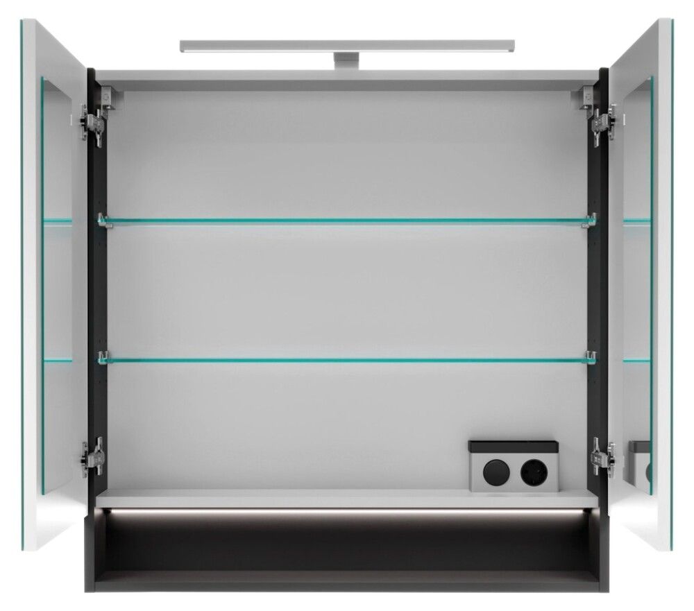 Speglaskápur með ljósi LED 800x798x153mm Camargue