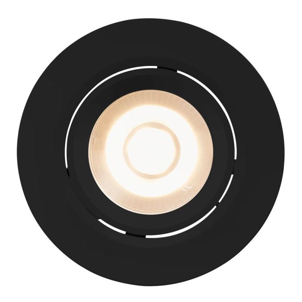 Innfeldur kastari LED Roar svartur dimmanlegur Ø8,5 cm