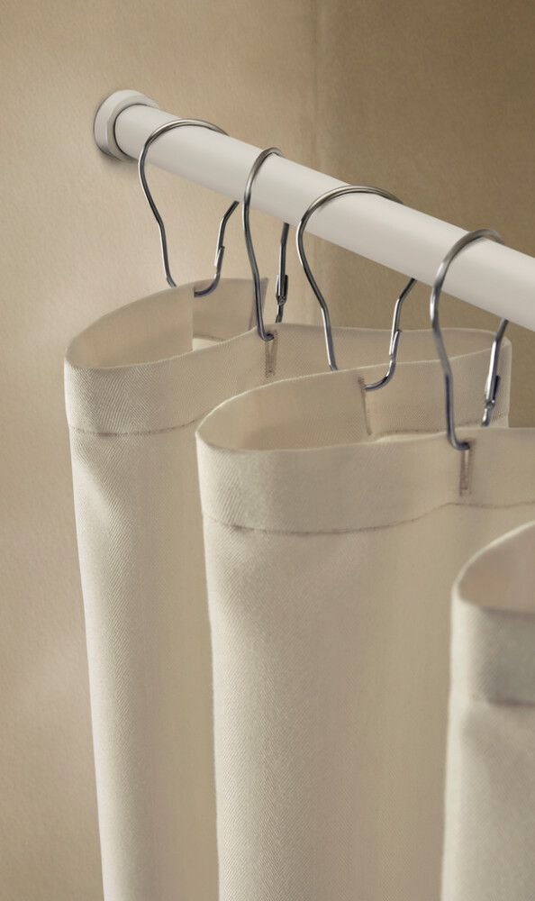 Þrýstistöng fyrir sturtuhengi 75-125cm hvít