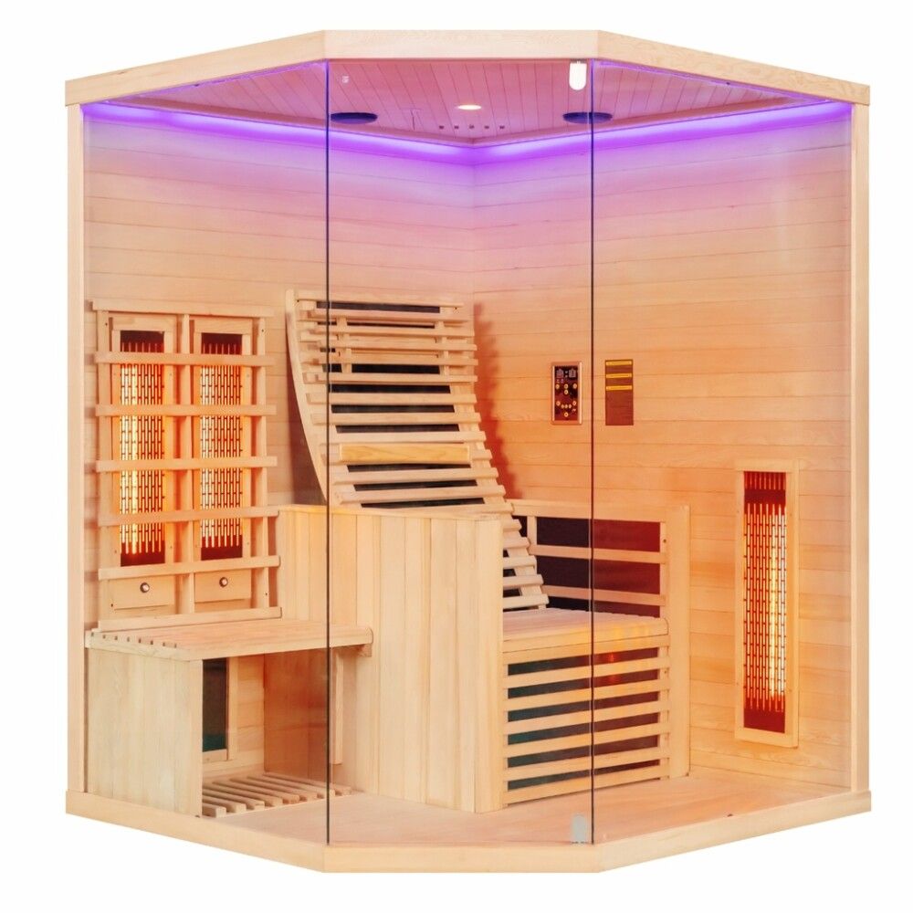 Saunaklefi infrarauður 150x150x195 cm Carbon