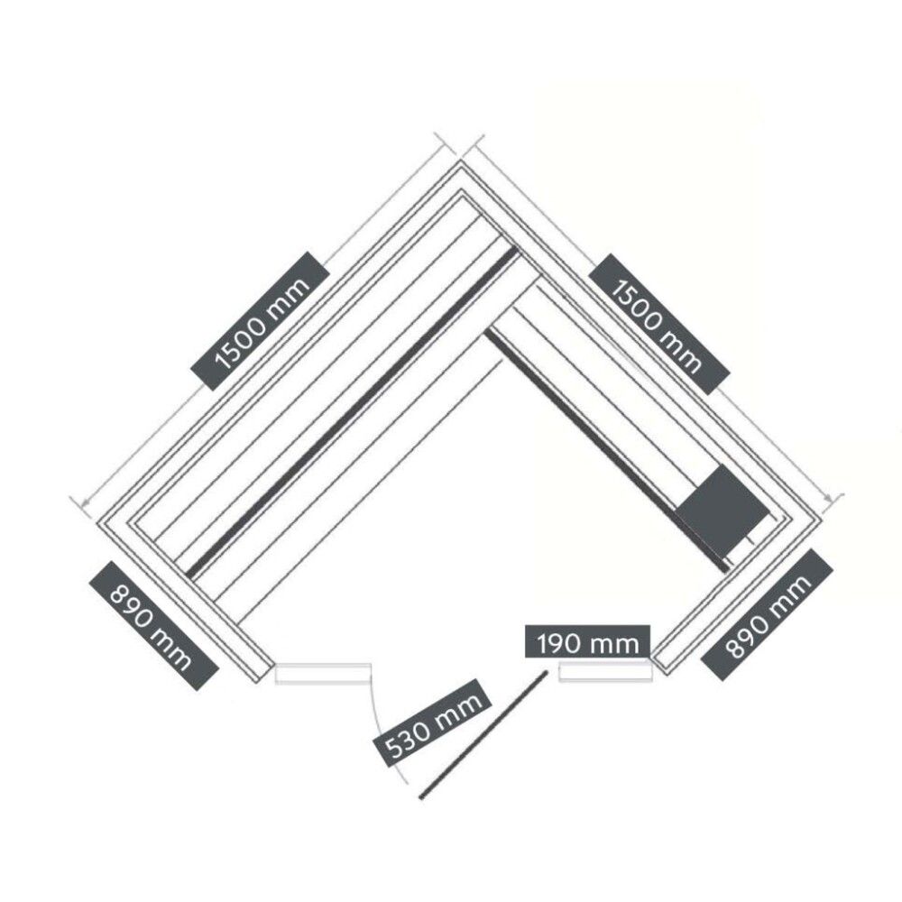Saunaklefi 150x150x200 cm Talinn
