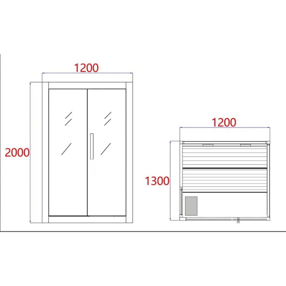 Saunaklefi 30x1120x200 cm Panorama