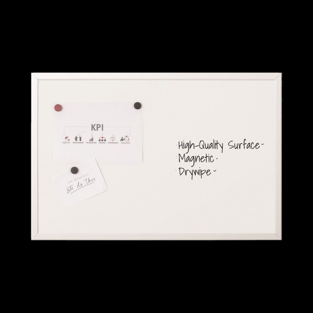 Tússtafla með ramma segull 90x60cm Millex hvít